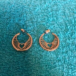 Hoop and Heart Earrings 